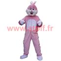 Costume Peluche de Lapin Rose