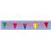 Guirlande plastique triangulaire multicolore 0,20X0,30cms en 5m 10 pointes