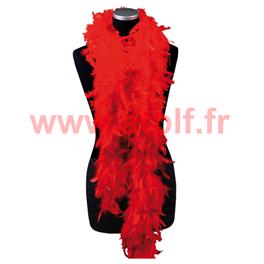 Boa en plumes rouge 1,80m 50grs