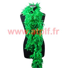 Boa en plumes Vert bouteille 1,80m 50 grs