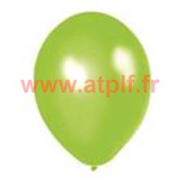 Sac de 100 ballons Métallisés Vert Amande, Ø 30cm