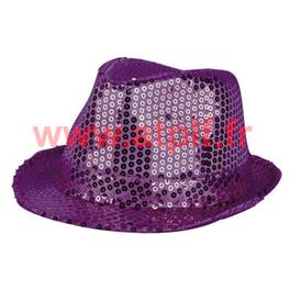 Borsalino Disco Sequin Paillettes Violet