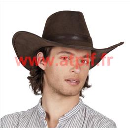 Chapeau de Cow boy Marron (Suédine)