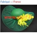 Chapeau Sainte Catherine "Lisa" (capeline) (feutre/tulle)