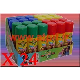 Lot de 24 A&eacute;rosols Fil Fou Serpentin