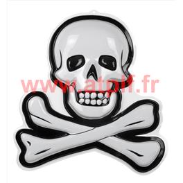 Décoration Murale Tête de Mort Pirate 58X61cms (Pvc)