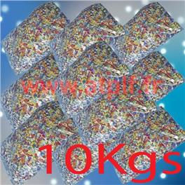 Carton de 10Kgs de Confettis multicolore Carton de 10Kgs de Confettis multicolore