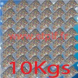 Carton de 10Kgs de Confettis multicolore (sac de 100Grs)