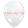 Sac de 100 ballons Blanc Standard , Ø 29cm  