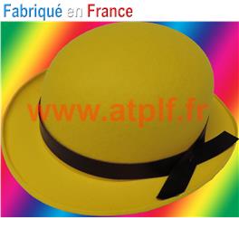 Chapeau Melon enfant couleur avec ruban