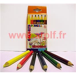 6 crayons de couleur