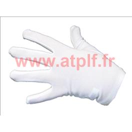 Gants court blanc adulte (la paire)