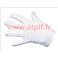 Gants court blanc adulte (la paire)