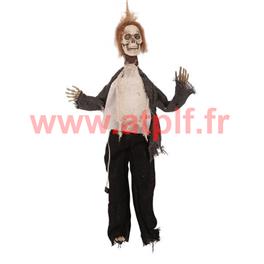 Décoration Squelette d' Halloween sonore et lumineux 50cm