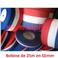 Bobine de 25m de Ruban tricolore 50mm (viscose)