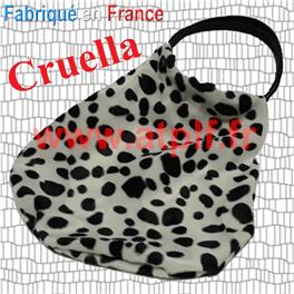 Sac à mains Cruella d' Enfer en peau de Dalmatien 