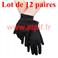 Lot de 12 paires de Gants court noir