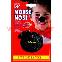 Lot de 12 Nez de Mickey en mousse noir