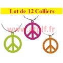 Set de 12 colliers Collier Hippie fluo (3 couleurs)