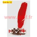 Lot de 12 Bandeaux Indien avec plume