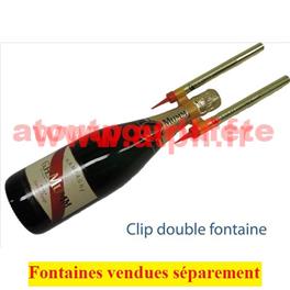 Clip double Fontaines pour bouteille de champagne , Whisky, Etc 