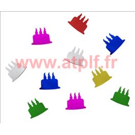 Confettis de table gâteau d'anniversaire - multicolore - 1,5 cm -sachet de 10 gr