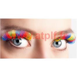 Faux Cils Multicolore, Rainbow, Arc en ciel