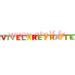 Guirlande "Vive la Retraite" - (carton) multicolore 