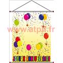 Poster plastique - "joyeux anniversaire" - 55 x 71 cm 