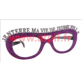 Lunette à paillettes "j'enterre ma vie de Jeune Fille"  EVJF - EVG 