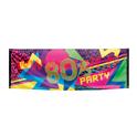 Bannière  de décoration "80's Party"  220cm X 74cm Polyester