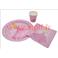 Lot de 6 Assiettes carton Princesse Rose - 22cm