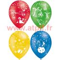 Pochette de 8 Ballons Ø30cm "Cirque" (impréssion tout autour)