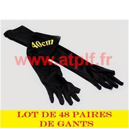 Lot de 24 paires de Gants long Noir 40cm (la paire)