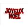 Confettis de table "joyeux Noël" - rouge métallisé - 1,5 x 2,5 cm - sachet 10 gr