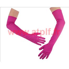 Gants longs - 56 cm - fuchsia - la paire