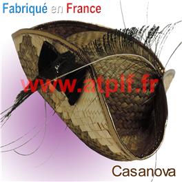 Tricorne Casanova adulte en paille