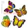 Set de 4 Papillons fluorescent 32 cm 