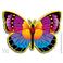 Set de 4 Papillons fluorescent 32 cm 
