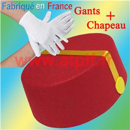 Set de déguisement Groom - Spirou (chapeau + gants blanc)