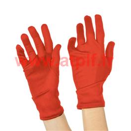 Gants rouge court 26cms (la paire)