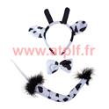 Set de déguisement Vache serre tête + queue + noeud