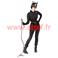 Combinaison noire "Catwoman" Femme  (extensible)(TU)