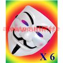 Lot a Prix Pro - 6 MasqueS V, Vendetta,Anonymous, Indigné, Indigne Toi