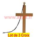 Lot de 3 Croix de Curé, Ecclésiastique, Exorciste 24cms
