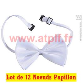 LOT A PRIX PRO: 12 Noeuds Papillon blanc