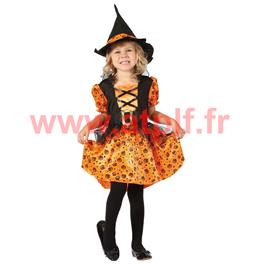 Costume baby luxe sorcière courte - 80/92 cm - 92/104cm