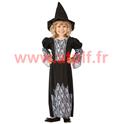 Costume baby sorcière noire et grise - 80/92 cm - 92/104cm