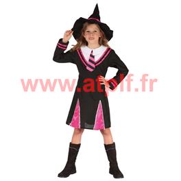 Déguisement enfant de Sorcière Rose/noire L (10/12 ans) 