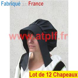 LOT A PRIX PRO: 12 chapeaux - coiffe de Lavandière, Médivale, moye-age, Paysanne, 